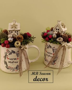 Karácsonyi bögrés házikók