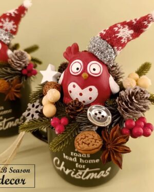 Piros baglyos bögrécskék