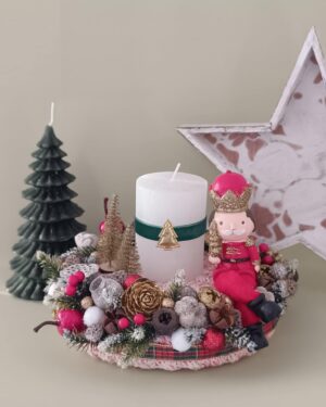 Karácsonyi huszáros koszorú